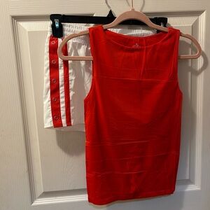 XS Red Tank Top and White Shorts Set Amazon Find NWOT Athletic Set Women’s